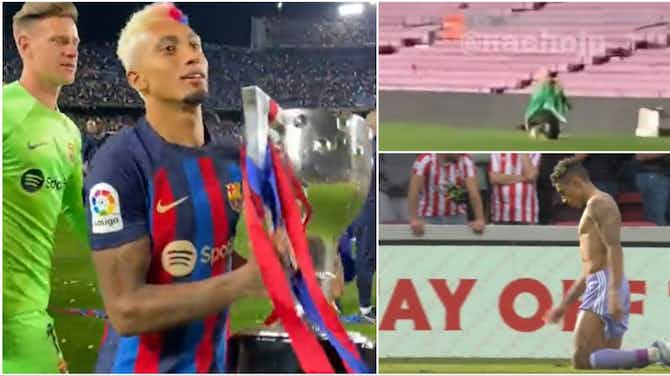 Raphinha walked across entire Camp Nou pitch on his knees after defeat to Real Sociedad