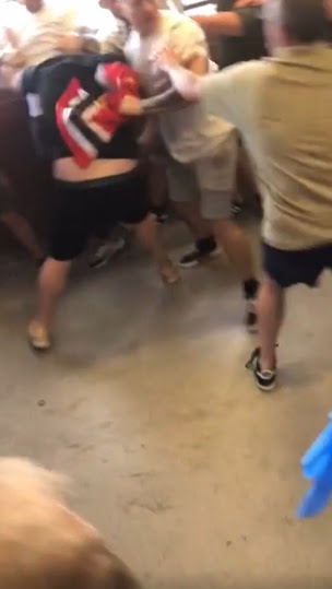 Manchester United and Man City fans filmed fighting at Wembley after FA Cup final