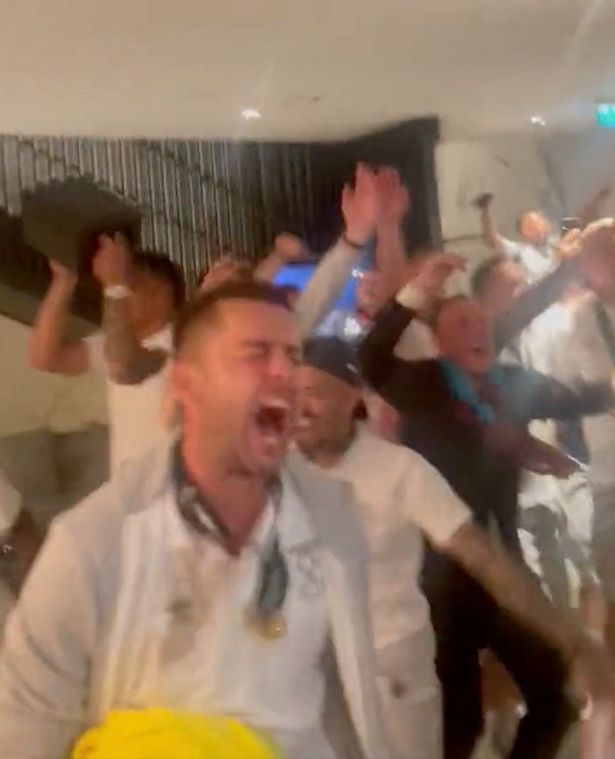 West Ham fans and players go berserk partying into the night after historic win