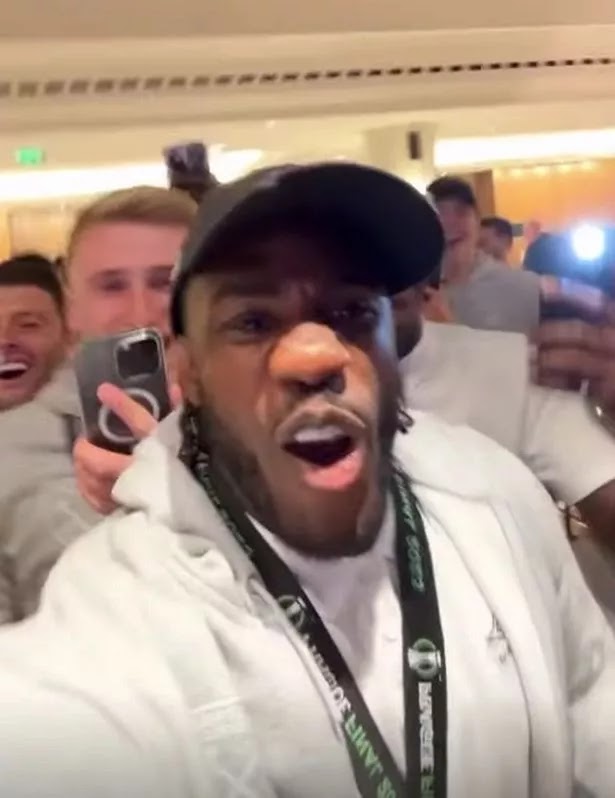 West Ham fans and players go berserk partying into the night after historic win